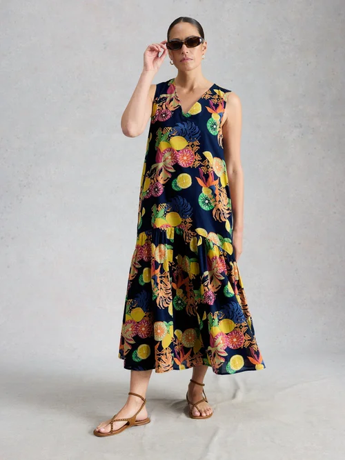 Midikleid Lily - Navy Pr - 48/R Bild 2