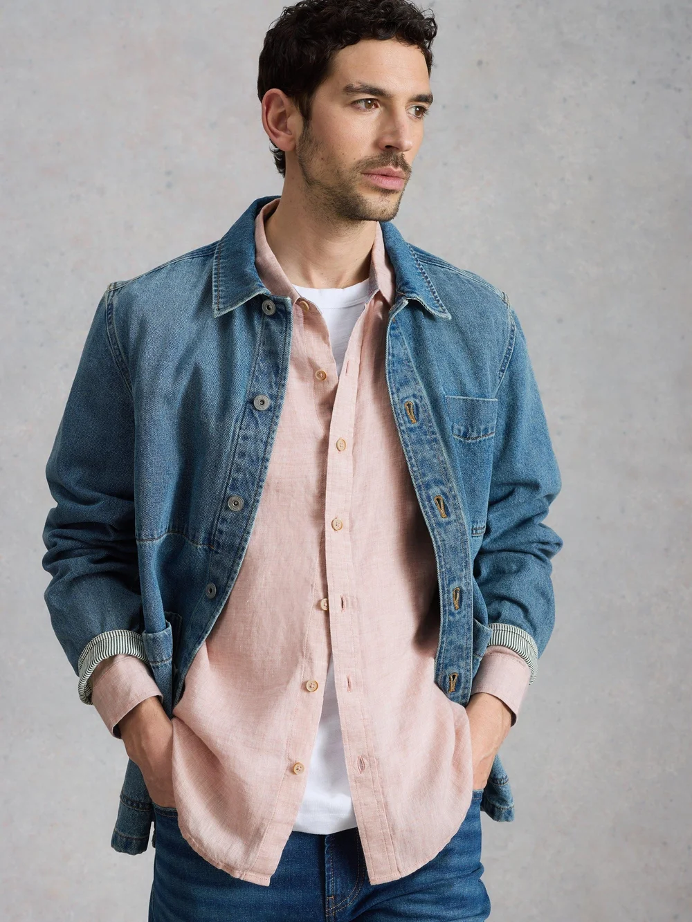 Leinenhemd Keswick Langarm - Lgt Pink - XXXL Bild 1