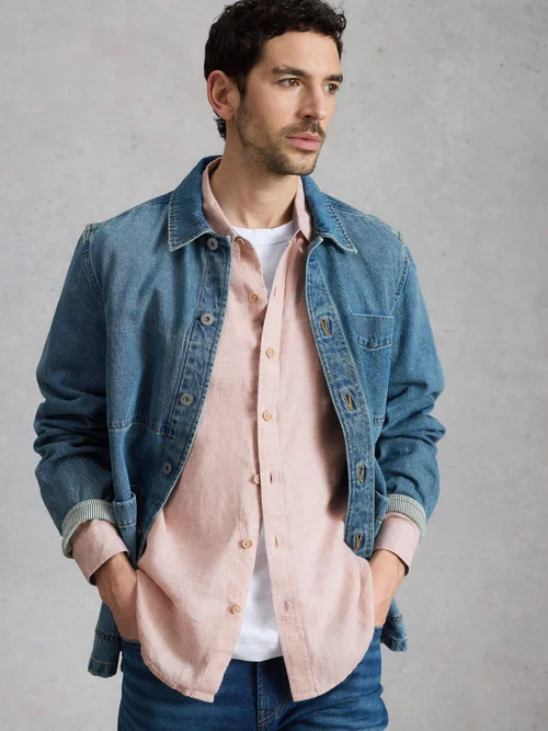 Leinenhemd Keswick Langarm - Lgt Pink - XXXL Bild 1