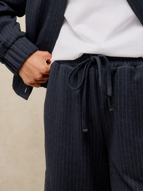 Gestreifte Hose Teagan mit weitem Bein - Navy Multi - 46/R Bild 3