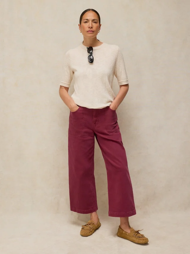 7/8-Jeans Tia mit weitem Bein