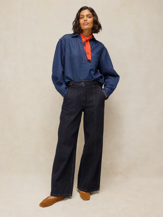 Jeans Carmella mit weitem Bein