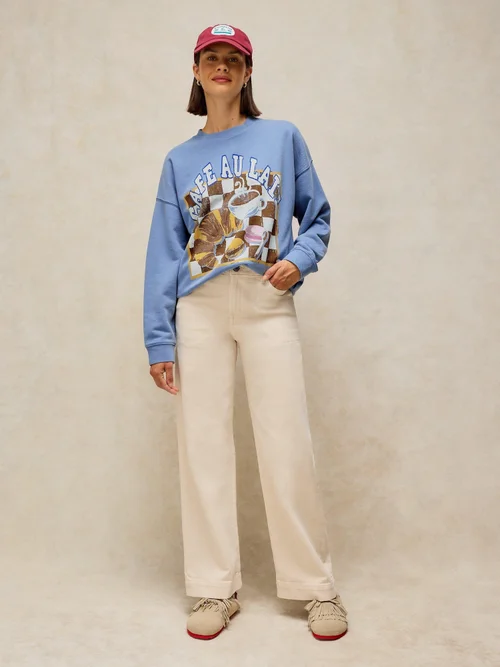 Langes Grafik-Sweatshirt Cleo - Blue Pr - 46 Bild 2