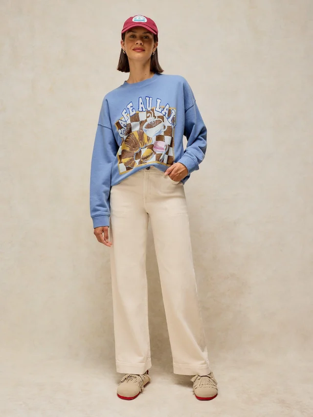 Langes Grafik-Sweatshirt Cleo