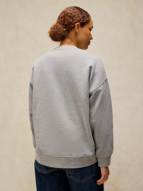 Langes Grafik-Sweatshirt Cleo - Grey Marl - 52 Bild 4