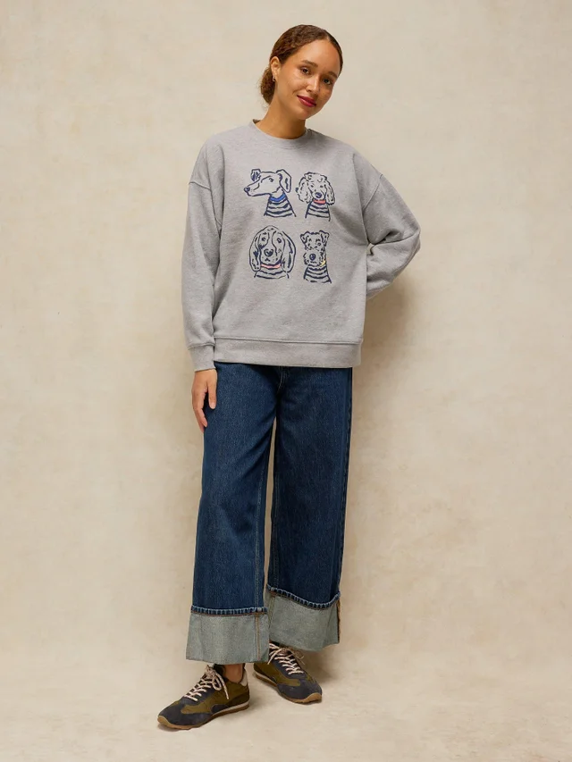 Langes Grafik-Sweatshirt Cleo