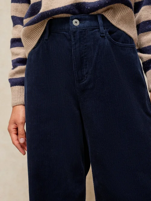 Kordhose Ayla mit weitem Bein - Dark Navy - 52/R Bild 3