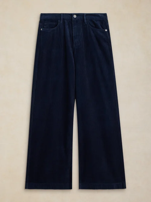 Kordhose Ayla mit weitem Bein - Dark Navy - 52/R Bild 1
