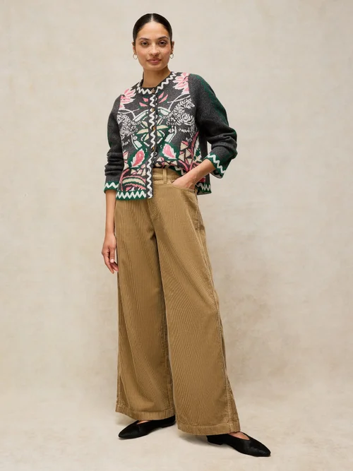 Kordhose Ayla mit weitem Bein - Lgt Green - 52/R Bild 1