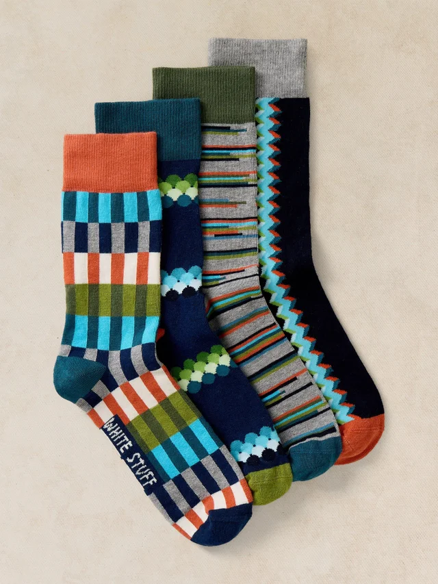 4-er Pack Socken Geo Mix