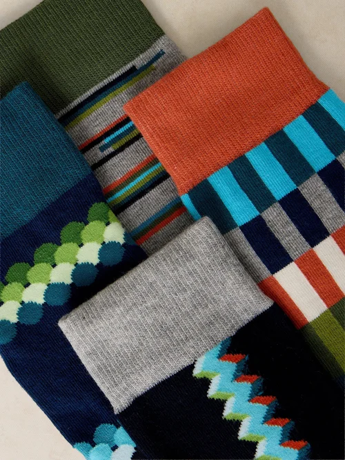 4-er Pack Socken Geo Mix - Navy Multi - 44-46 Bild 3