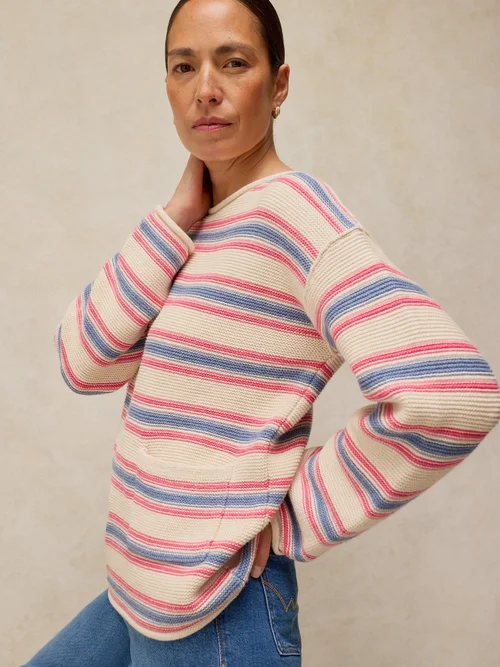 Gestreifter Pullover Gigi - Ivory Mlt - 48 Bild 2