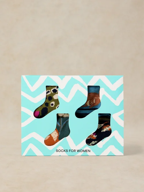 4-er Pack Socken Gartentiere - Green Mlt - 39-41 Bild 1