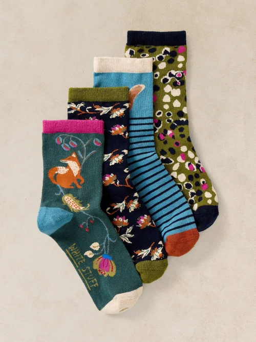 4-er Pack Socken Gartentiere - Green Mlt - 39-41 Bild 2