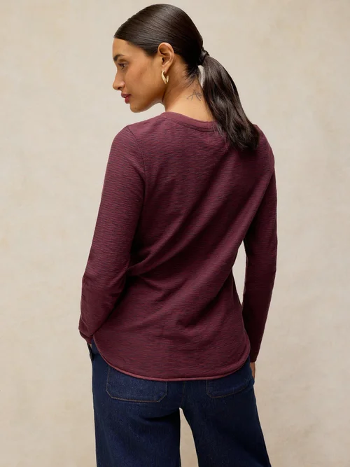 Gestreiftes Langarmshirt Clara - Plum Mlt - 52 Bild 4