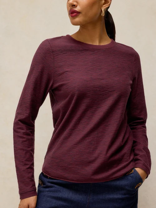 Gestreiftes Langarmshirt Clara - Plum Mlt - 52 Bild 3