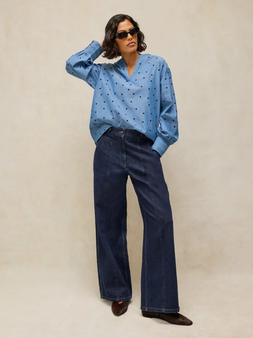 Überzieh-Shirt Raya - Blue Mlt - 44/R Bild 1