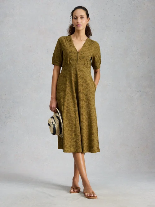 Besticktes Jerseykleid Megan - Khaki Grn - 52/R Bild 2