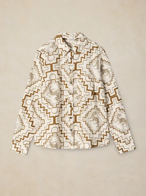 Bluse Libby aus Bio-Baumwolle - Ivory Pr - 52 Bild 1