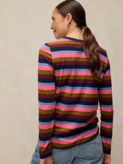Gestreiftes Langarmshirt Clara - Pink Mlt - 50 Bild 4