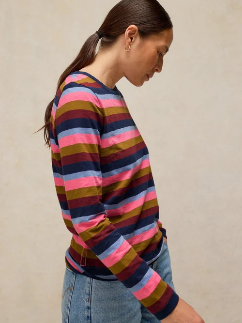 Gestreiftes Langarmshirt Clara - Pink Mlt - 50 Bild 3