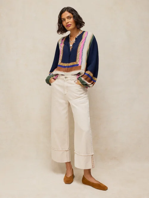 Bedrucktes Top Lana - Navy Pr - 48/R Bild 2