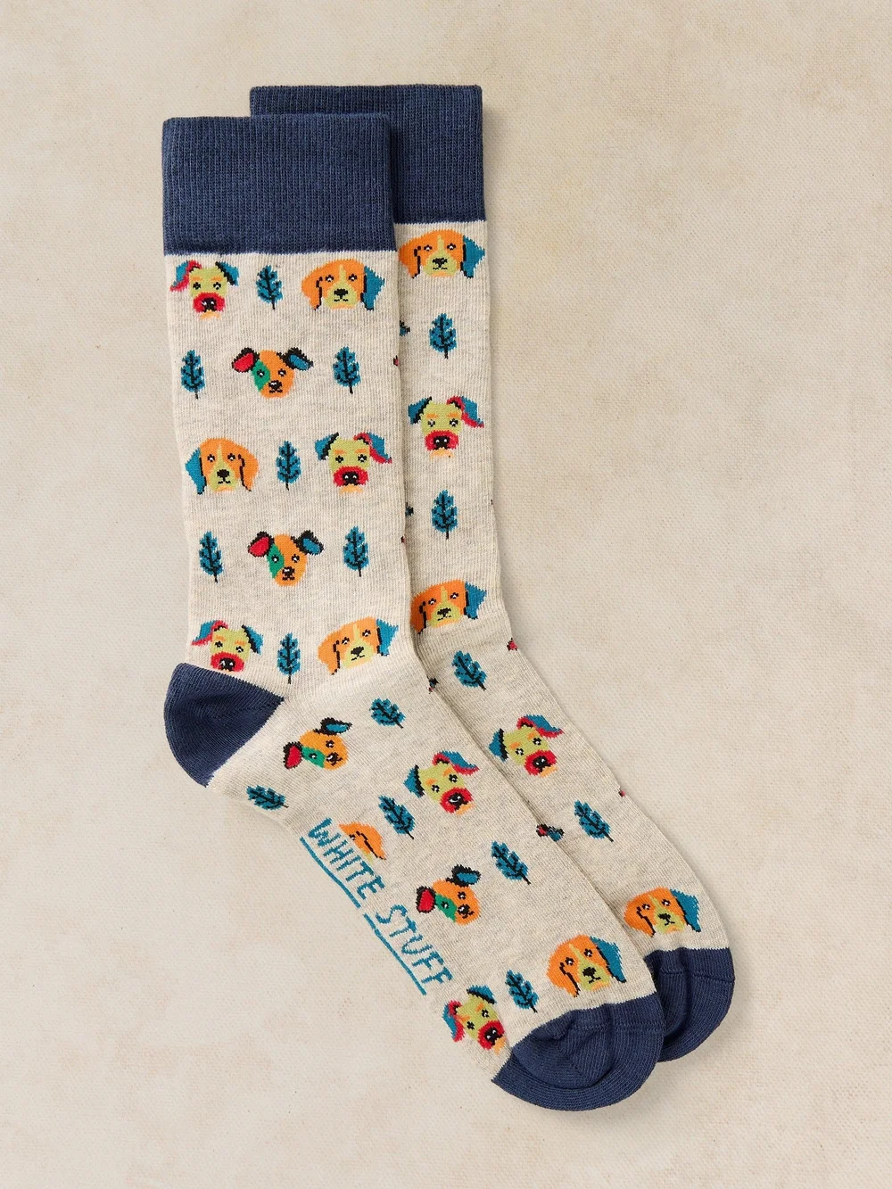 Socken mit Hundemotiv - Grey Mlt - 44-46 Bild 1