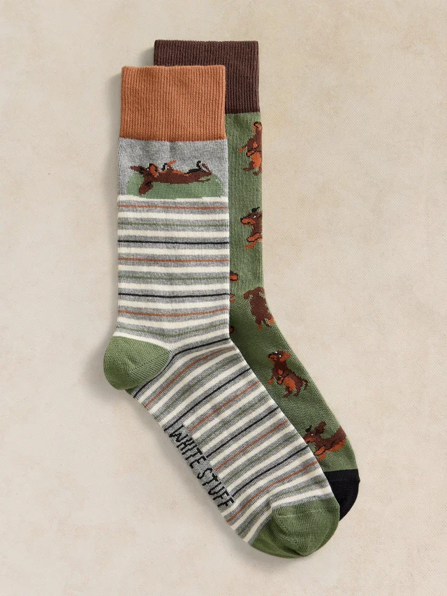 2-er Pack Socken Dackelmotiv