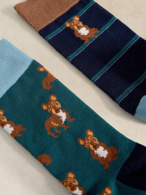 2-er Pack Socken Frenchie - Dk Teal - 44-46 Bild 2