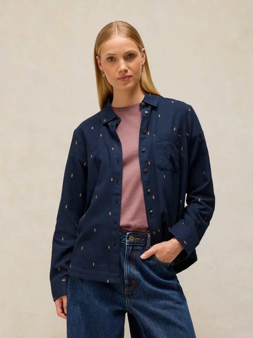 Bluse Libby aus Bio-Baumwolle - Dark Navy - 52 Bild 1