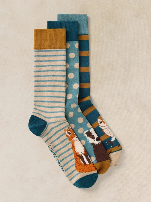 3er-Pack Socken Wald - Nat Mlt - 44-46 Bild 1