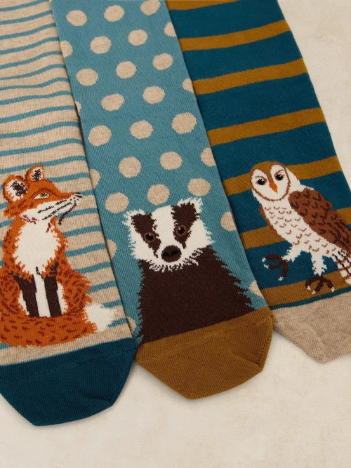 3er-Pack Socken Wald - Nat Mlt - 44-46 Bild 2