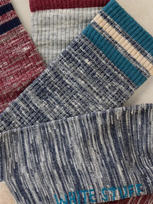 3-er Pack gerippte Sportsocken - Blue Mlt - 44-46 Bild 2