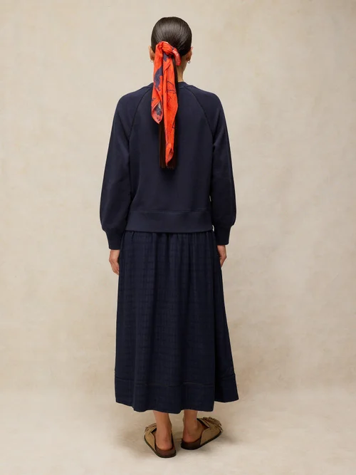 Sweatshirt-Mixkleid Carter - Dark Navy - 52/R Bild 4