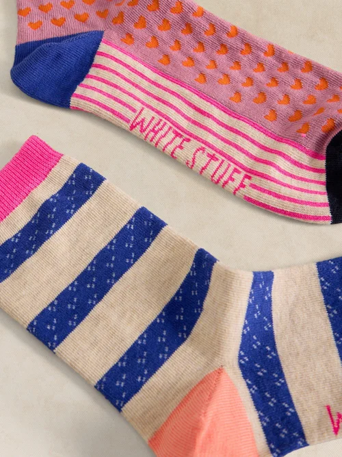 2er-Pack Socken Herzen & Streifen - Grey Mlt - 39-41 Bild 2
