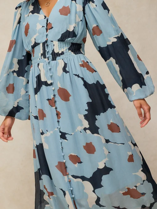 Midikleid Leela - Blue Mlt - 52/R Bild 3