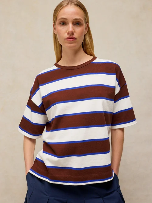 Gestreiftes T-Shirt Kat - Brown Mlt - 48 Bild 1