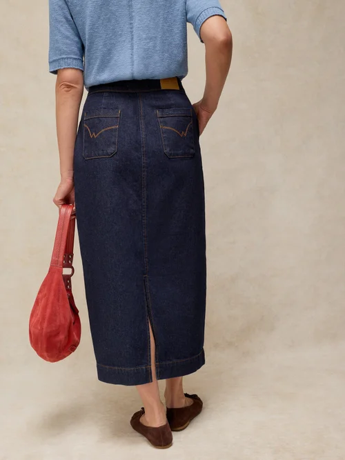 Jeansmaxirock Reese - Dk Denim - 44/R Bild 4