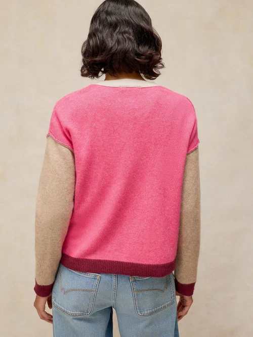 Cardigan Sansa Colour-Block - Pink Mlt - 52 Bild 4