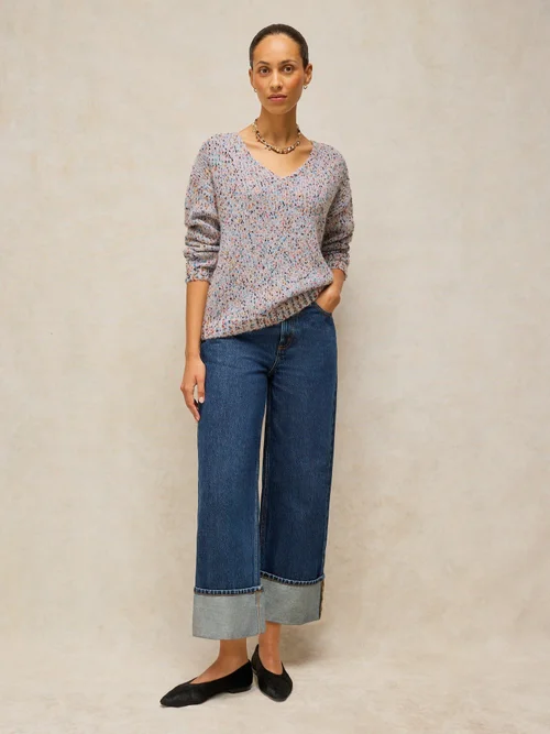 Pullover mit V-Ausschnitt - Lgt Nat - 50 Bild 2