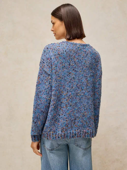Pullover mit V-Ausschnitt - Mid Blue - 48 Bild 4