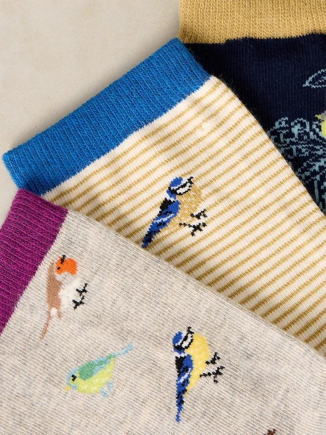3-er Pack Socken Gartenvögel