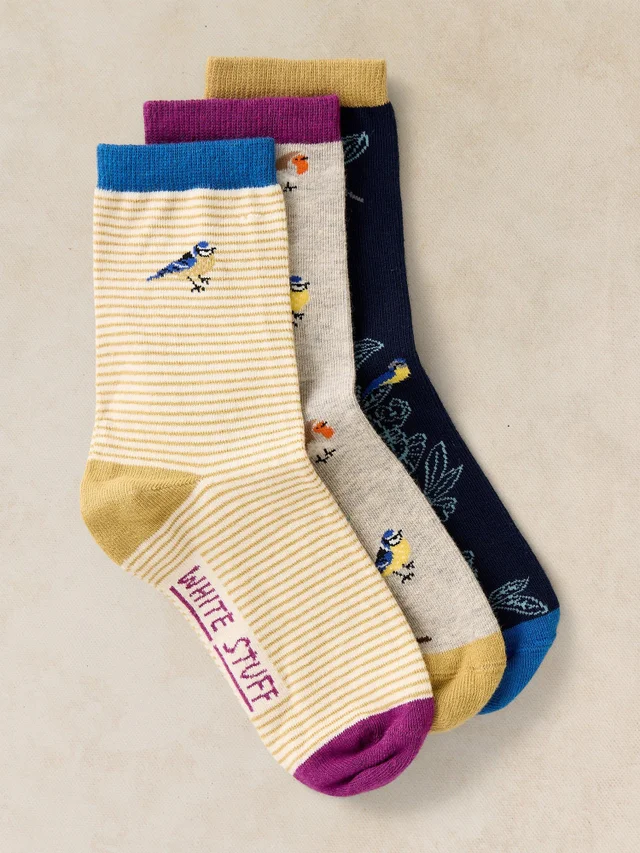 3-er Pack Socken Gartenvögel