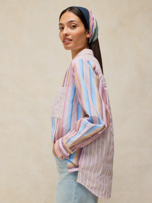 Bluse Saffie mit Streifenmix