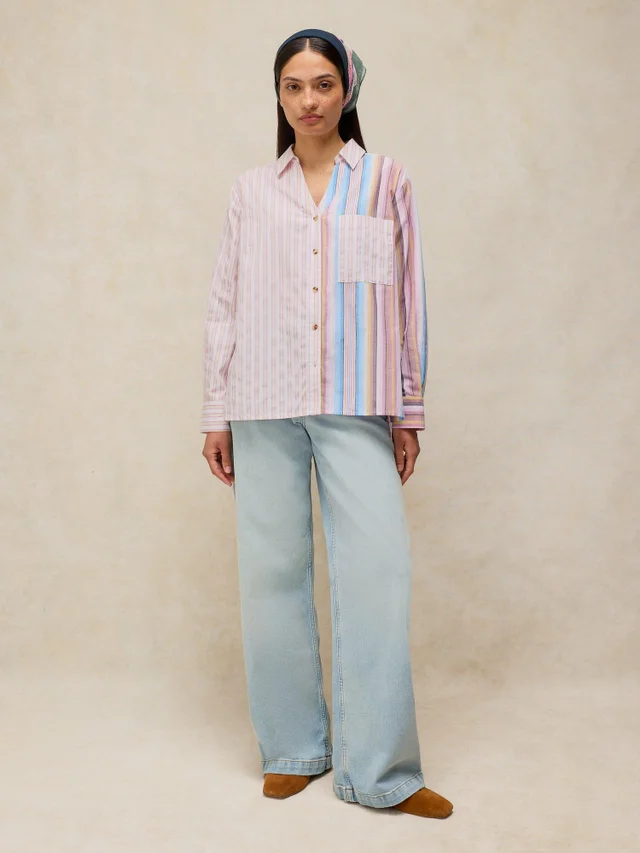 Bluse Saffie mit Streifenmix