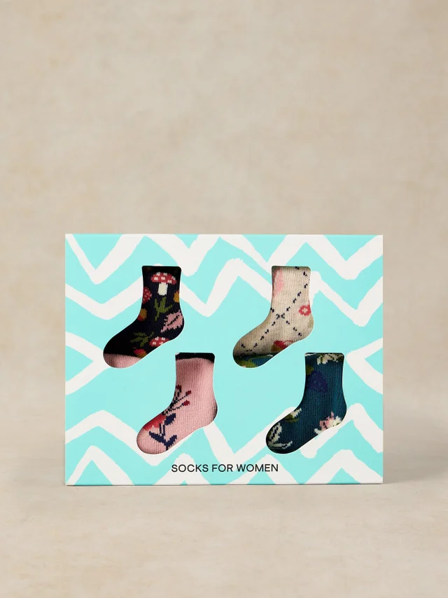 4-er Pack Socken Herbstfrüchte