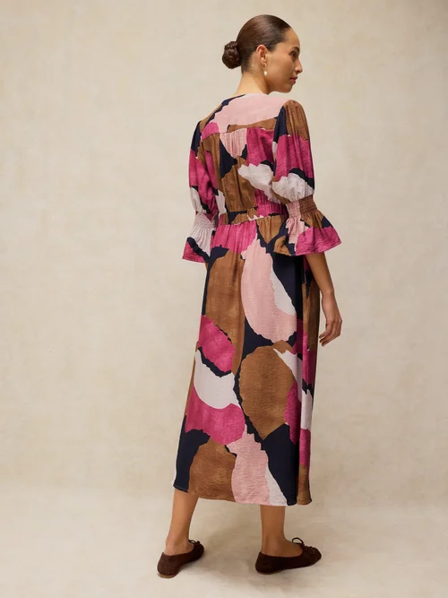 Kleid Maisie mit Knotendetail - Pink Mlt - 46/R Bild 4
