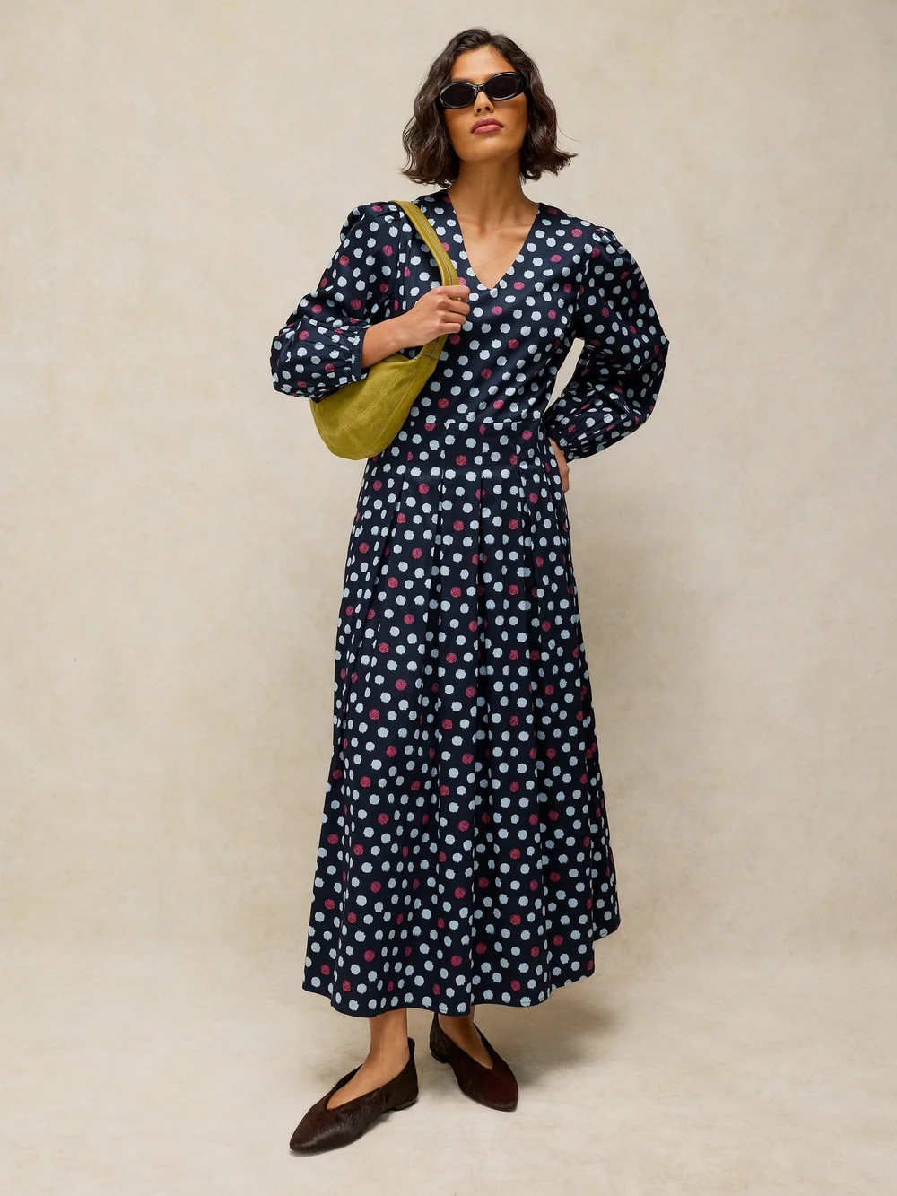 Faltenkleid Sierra - Navy Multi - 50/R Bild 1