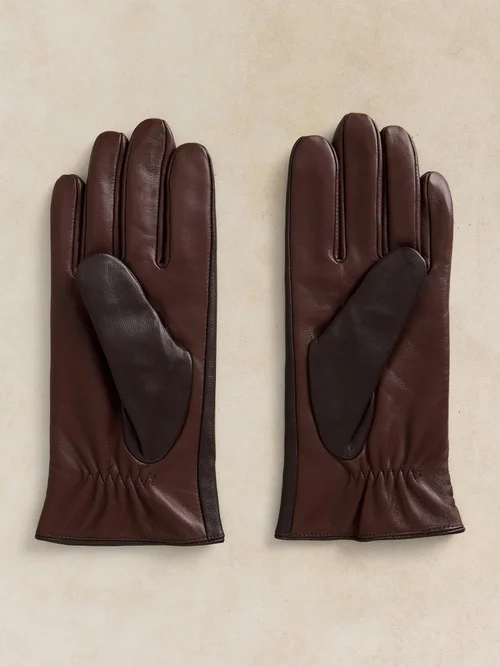 Lederhandschuhe Sasha - Dk Brown - S/M Bild 3