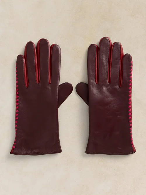Lederhandschuhe Sasha - Plum Mlt - S/M Bild 1